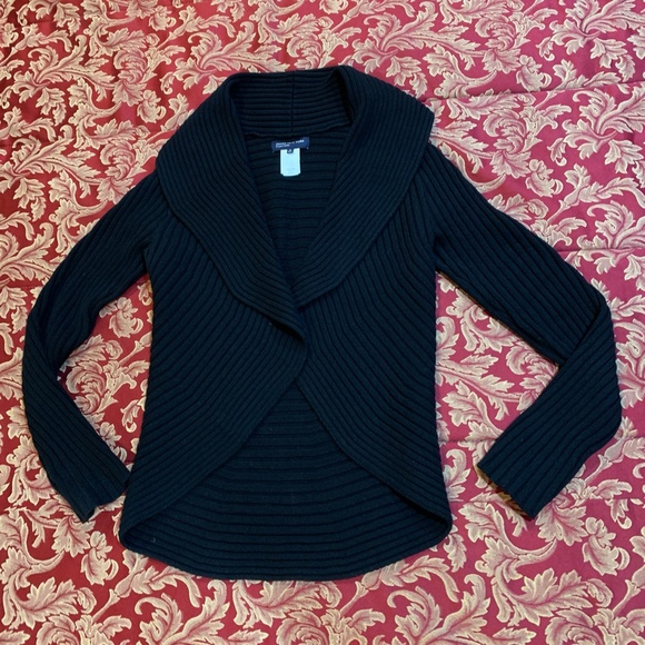 Jones New York Black Open Front Sweater Women's M - Picture 12 of 13